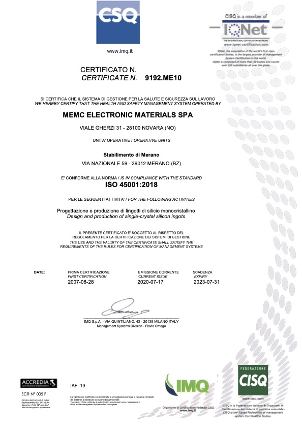 You are currently viewing MEMC Electronic Materials S.p.A